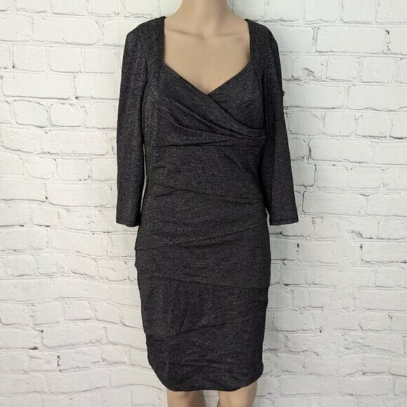White House Black Market Dress Sheath Cocktail Midi 8 - Picture 1 of 5